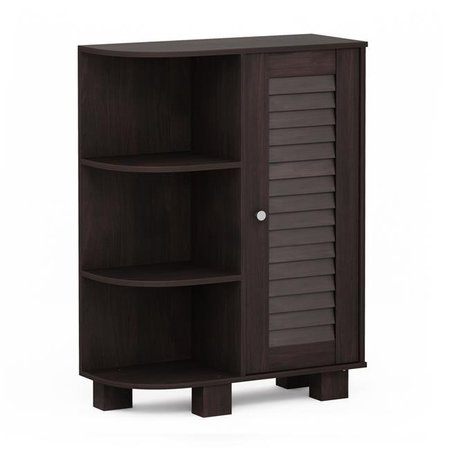 FURINNO Furinno FR18695EX Indo Storage Shelf with Louver Door Cabinet - Espresso - 31.50 x 23.62 x 9.45 in. FR18695EX